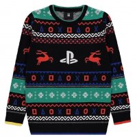 GX457: Kids Playstation Knitted Christmas Jumper (8-9 Years)
